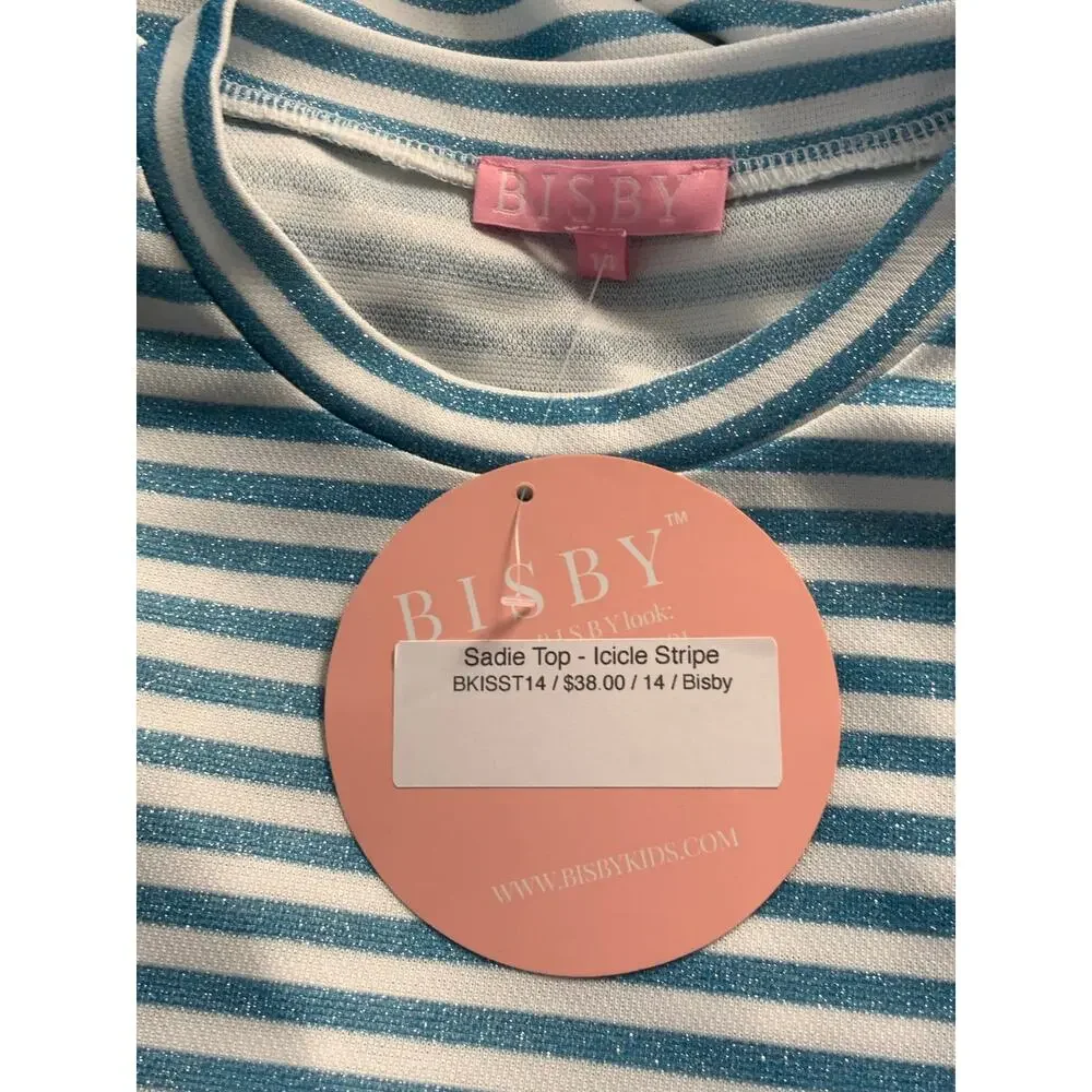 Bisby Icicle Stripe‎ Sadie Top NWT size 14